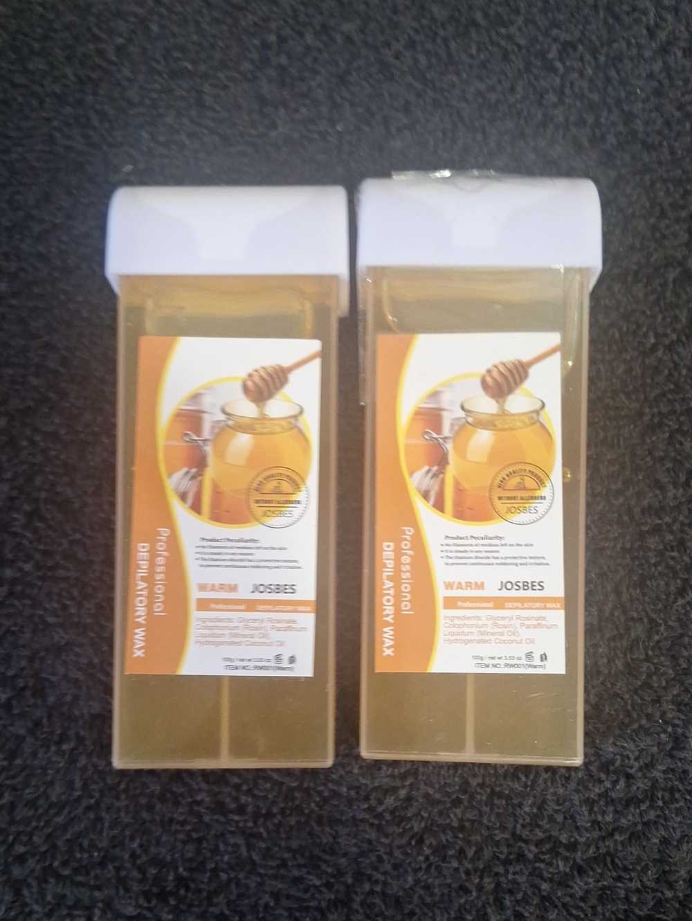 Josbes Warm Professional Roll On Depilatory Wax Cartridges - Set 2 - 3.53 Oz Ea